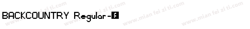 BACKCOUNTRY Regular字体转换